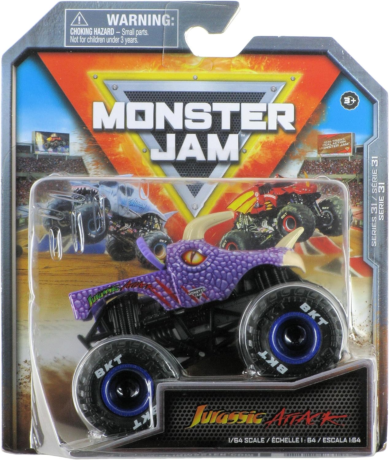 Monster Jam 2023 Spin Master 1:64 Diecast Truck Series 31 Arena Favorites Jurassic Attack