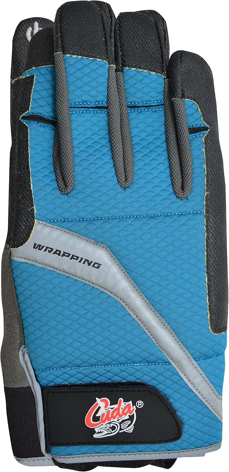 Wire Wrapping Durable Velcro Secured Fishing Gloves with Cut Resistant Padded Palms, Thumb and Index Finger Touchscreen Control