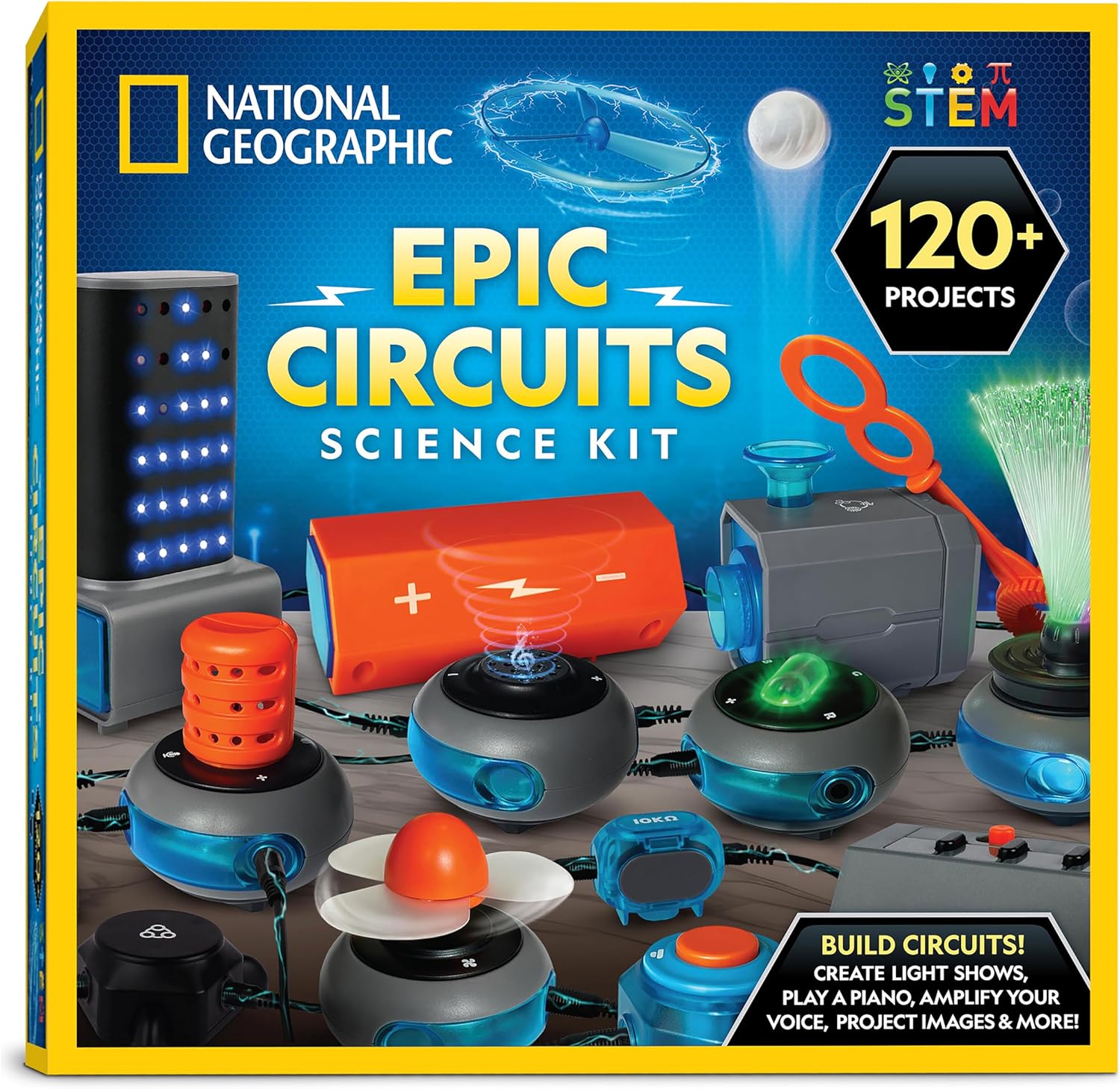 National Geographic Circuit Maker Kit – Electronics Kit for Kids with 120 Electrical Circuit Projects, Electric Circuit STEM Toy, Electronic Projects, Electrical Circuit Kit for Kids, Electricity Kit