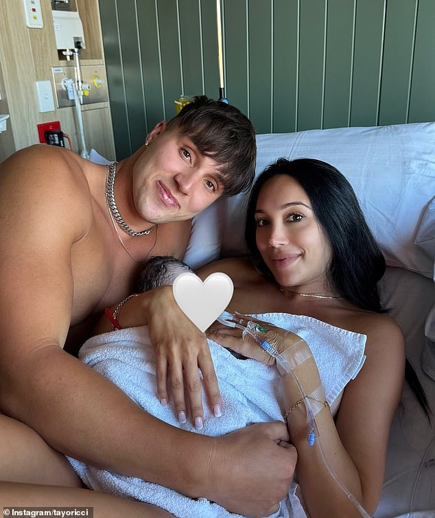 Scarlet Vas gives birth! Neighbours star who married her stepbrother welcomes her baby daughter on Christmas Day