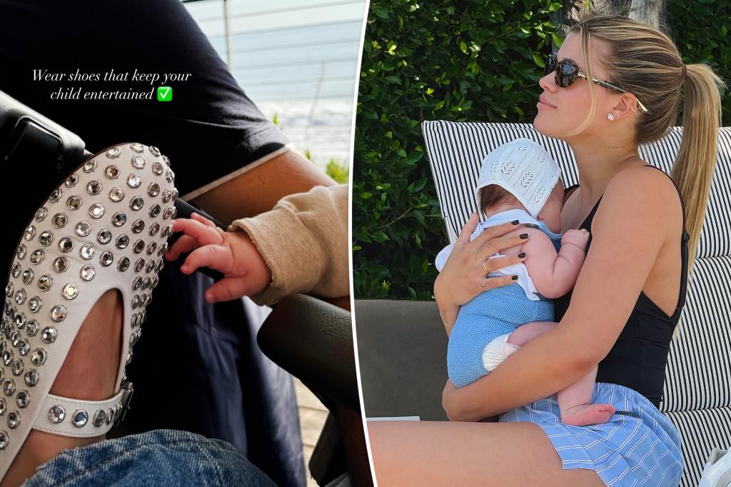 Sofia Richie keeps daughter Eloise entertained with $1,290 ballet flats