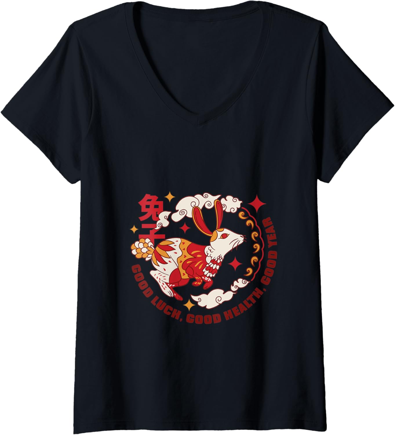 Womens Happy Chinese New Year – Gong Xi Fa Xai V-Neck T-Shirt