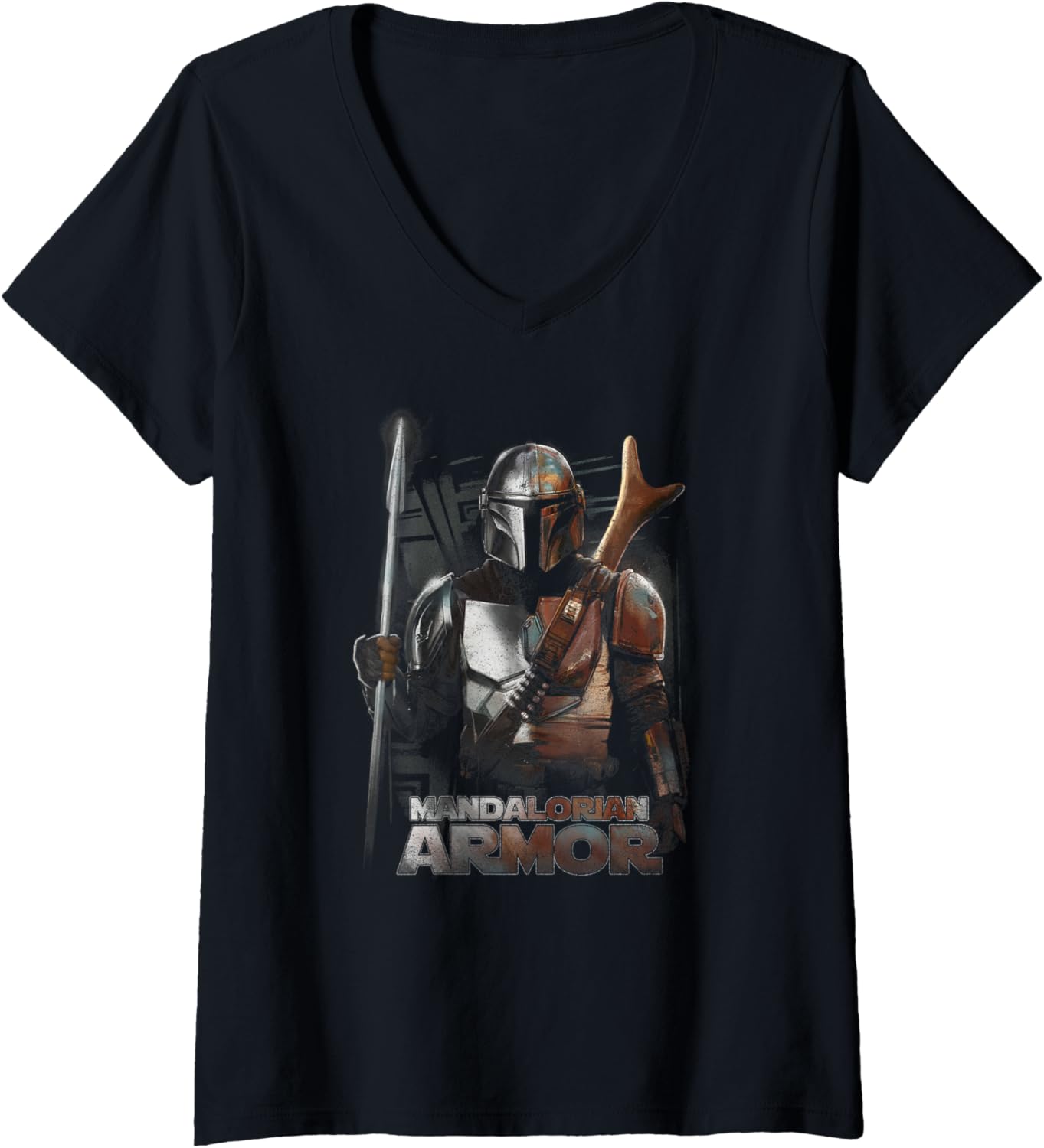 Star Wars: The Mandalorian Beskar Armor R16 V-Neck T-Shirt