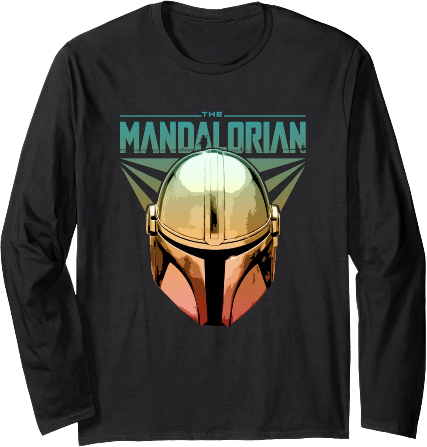 Star Wars The Mandalorian Gradient Beskar Helmet Long Sleeve T-Shirt