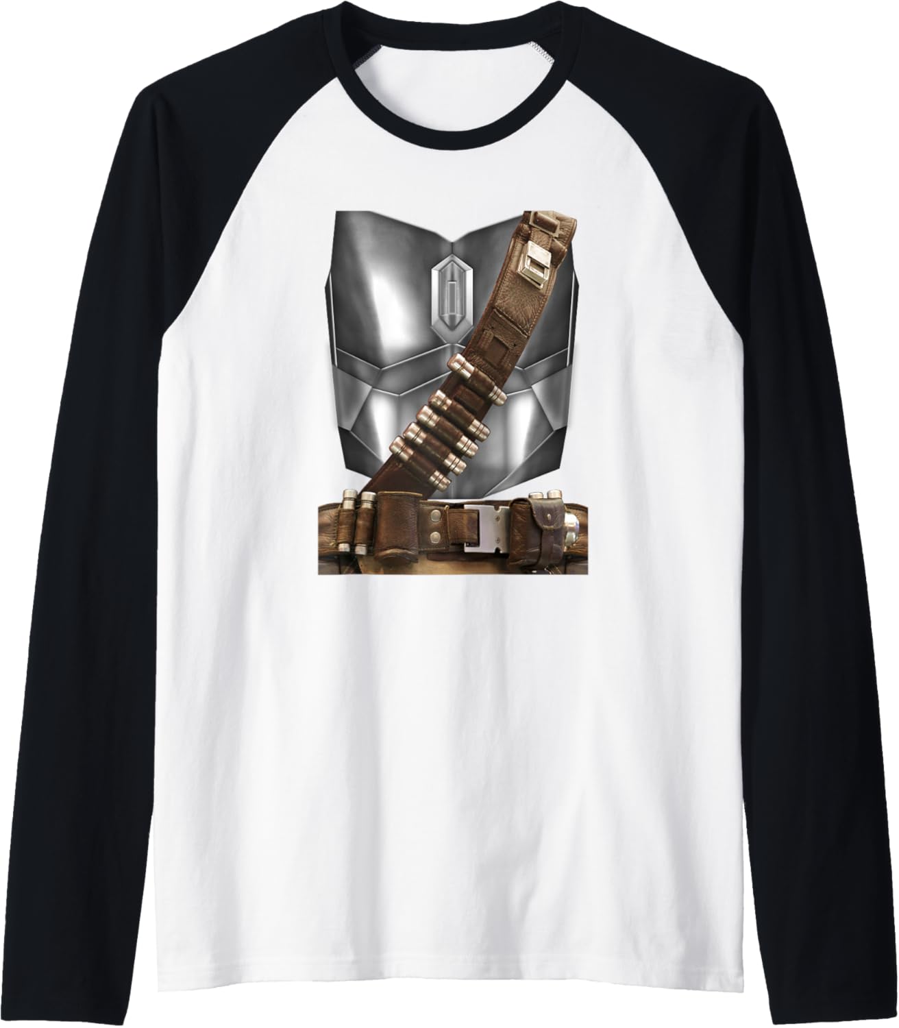 Beskar Armor Easy Costume Raglan Baseball Tee