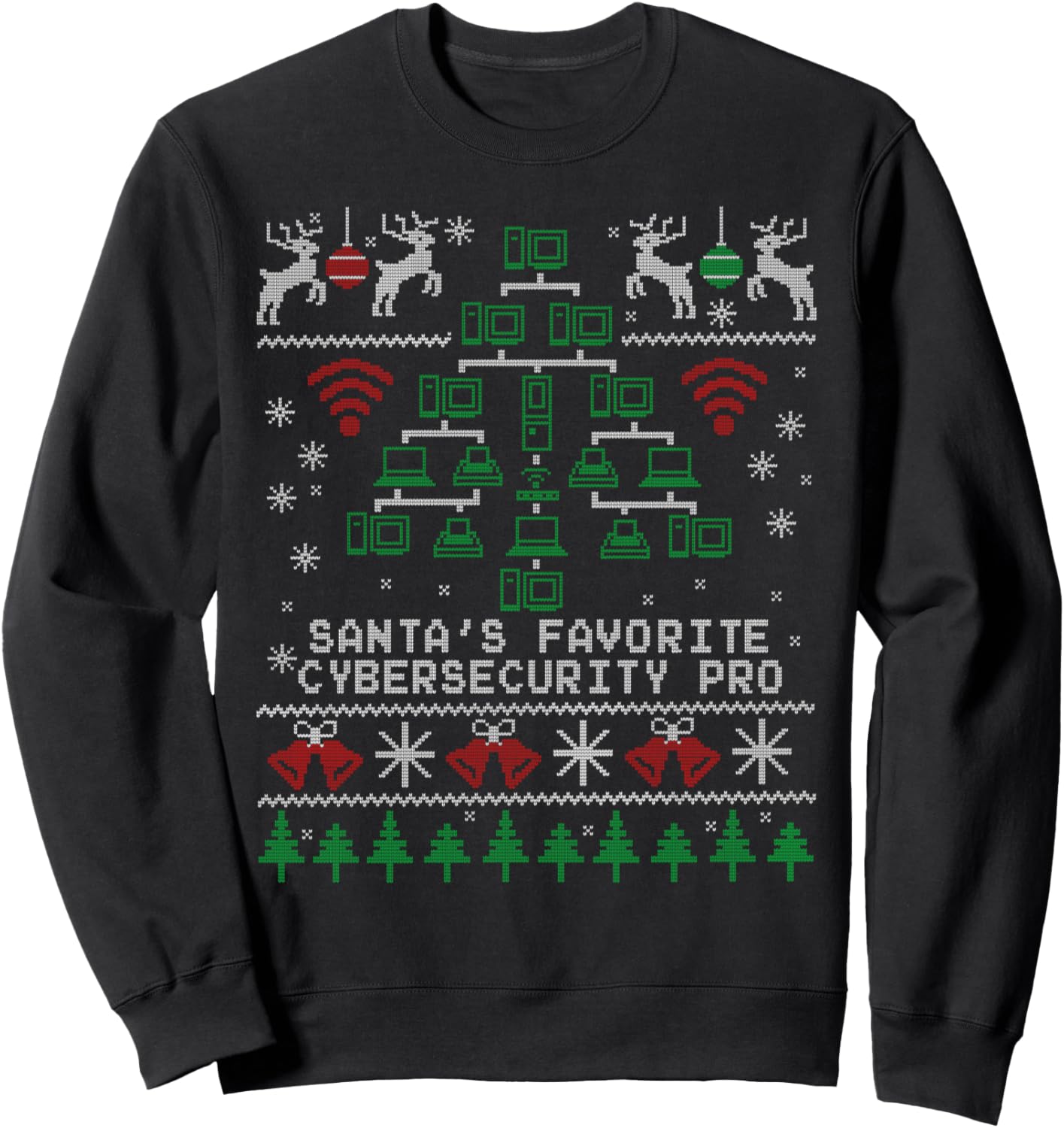 Santa’s Favorite Cybersecurity Professional Ugly Christmas Sweatshirt