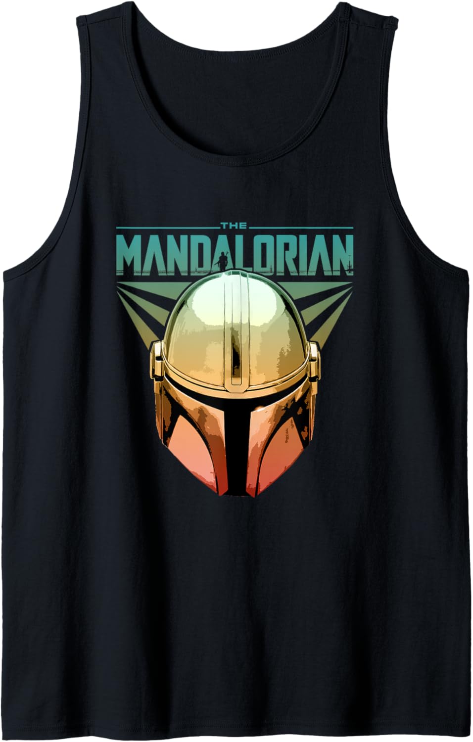 Star Wars The Mandalorian Gradient Beskar Helmet Tank Top