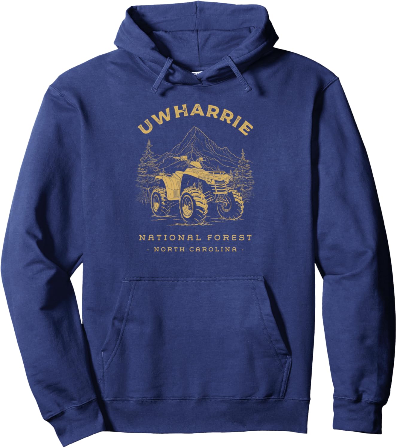 Uwharrie National Forest North Carolina ATV UTV OHV Quad Pullover Hoodie