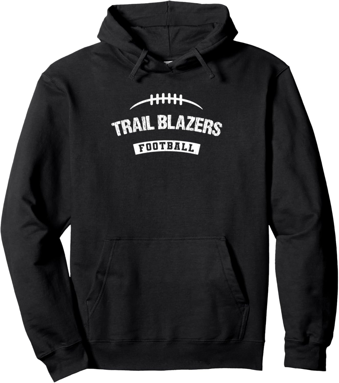 Trail Blazers Central Football Distressed HS Pullover Hoodie