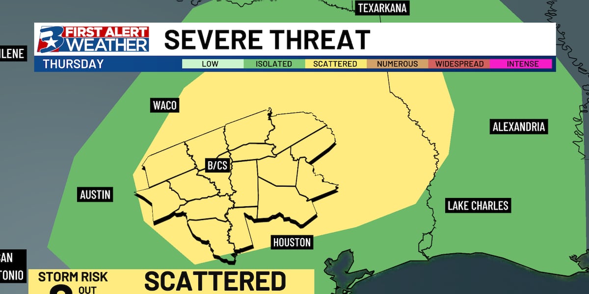 Thursday brings another chance for storms to the Brazos Valley