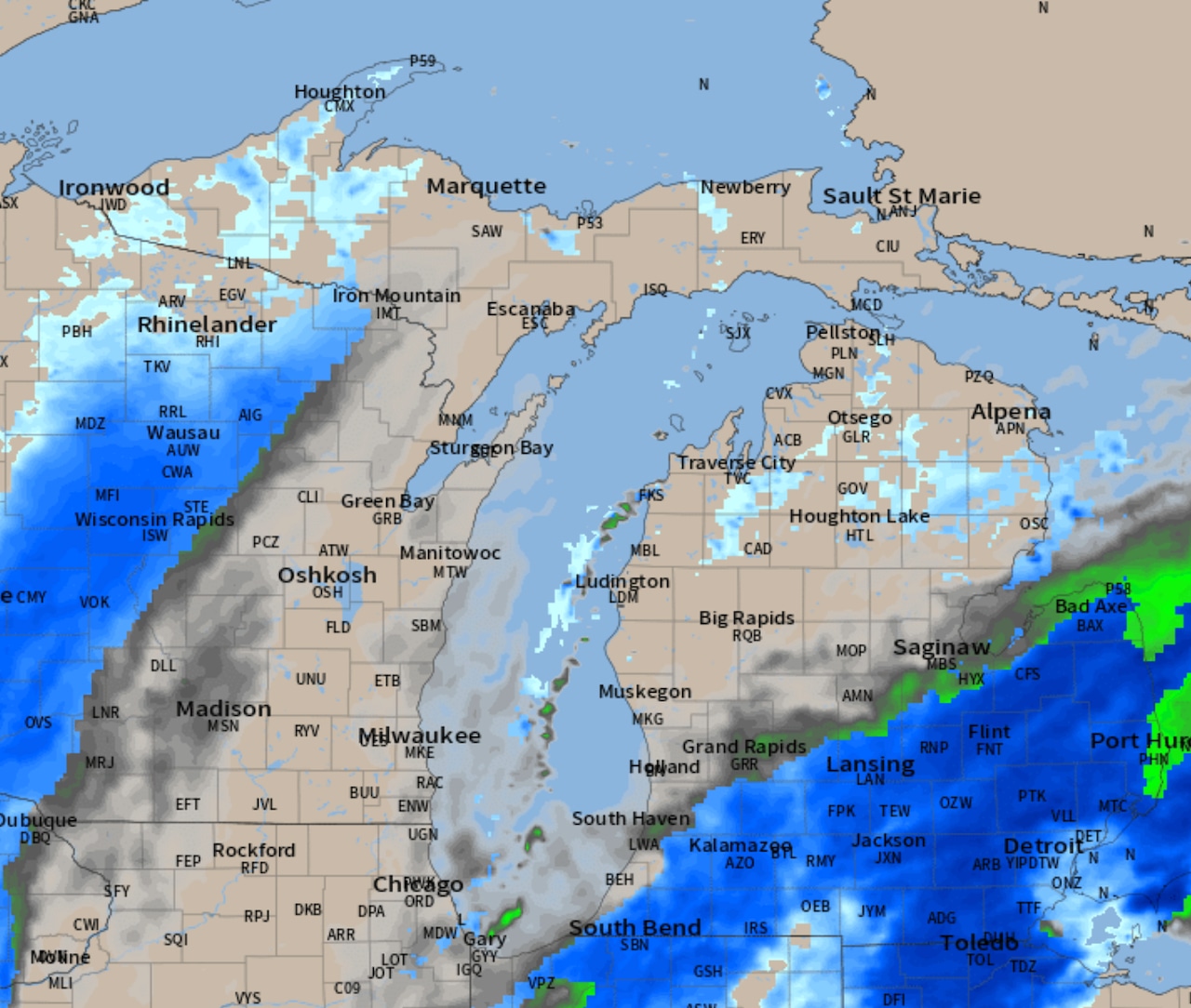 Accumulating snow develops New Year’s Eve for many Michiganders