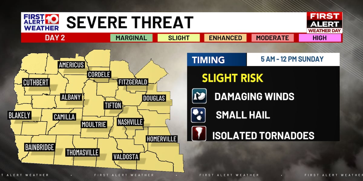 A tornado watch issued for 25 South Ga. counties