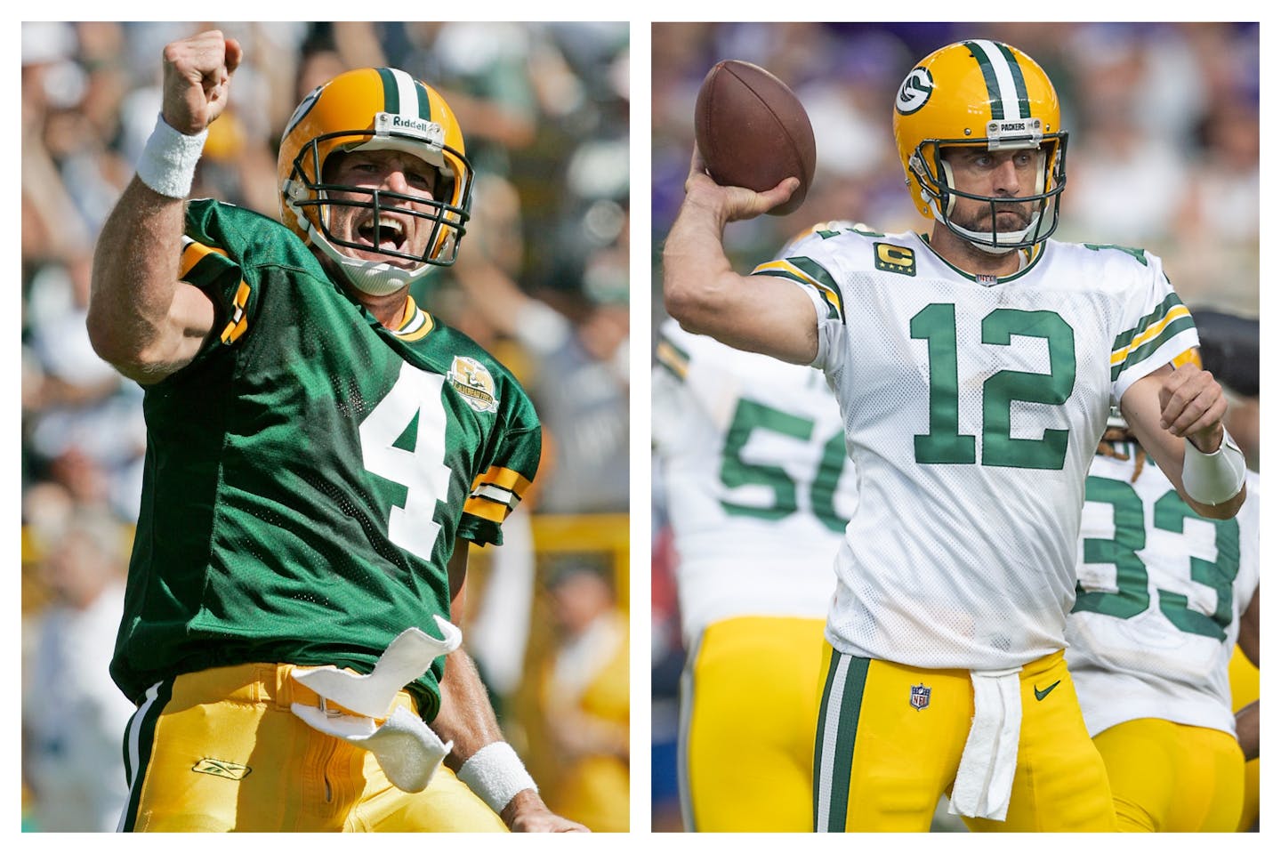 Packers arrive to play Vikings bearing QB history featuring Brett Favre, Aaron Rodgers