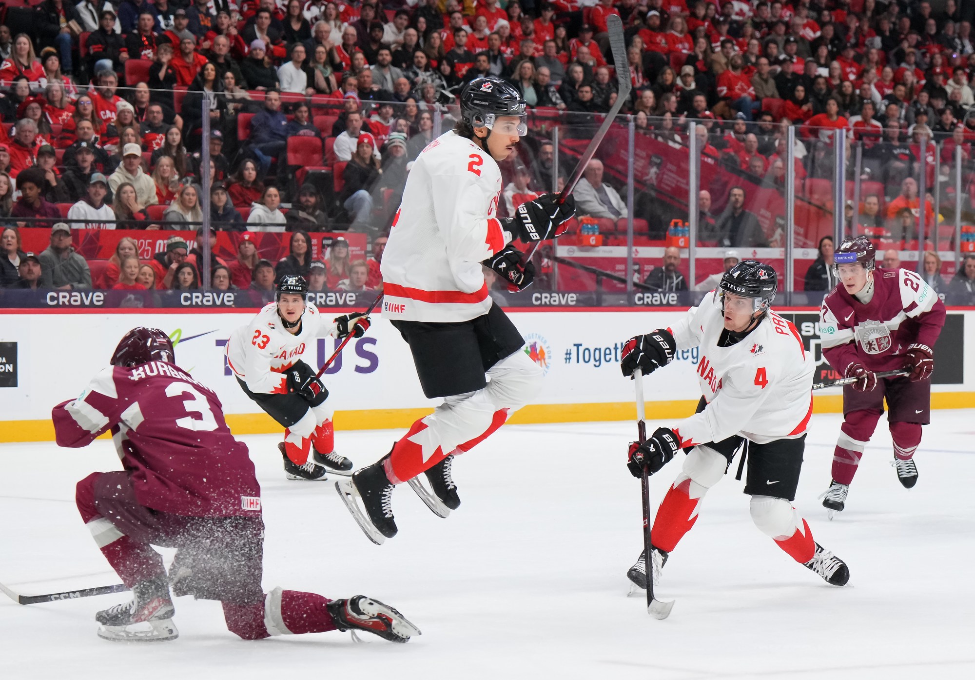 Latvia stuns Canada in a shootout