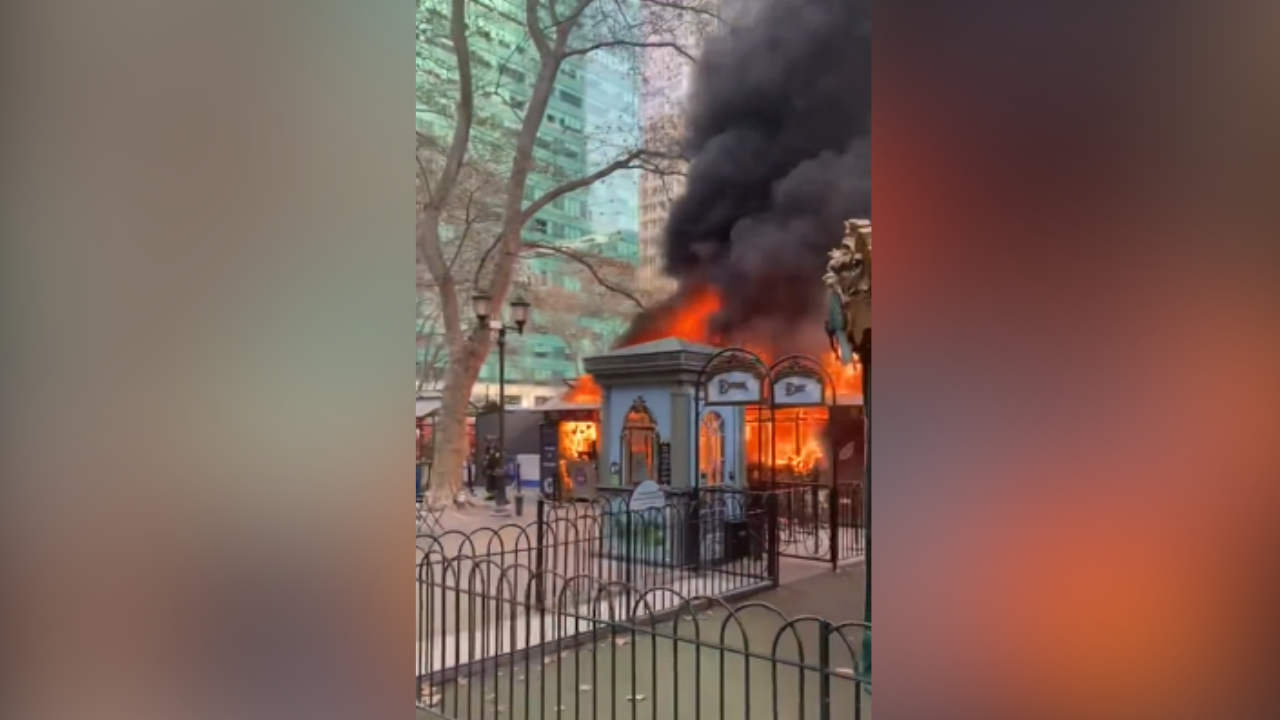 Bryant Park Holiday Market reportedly on fire