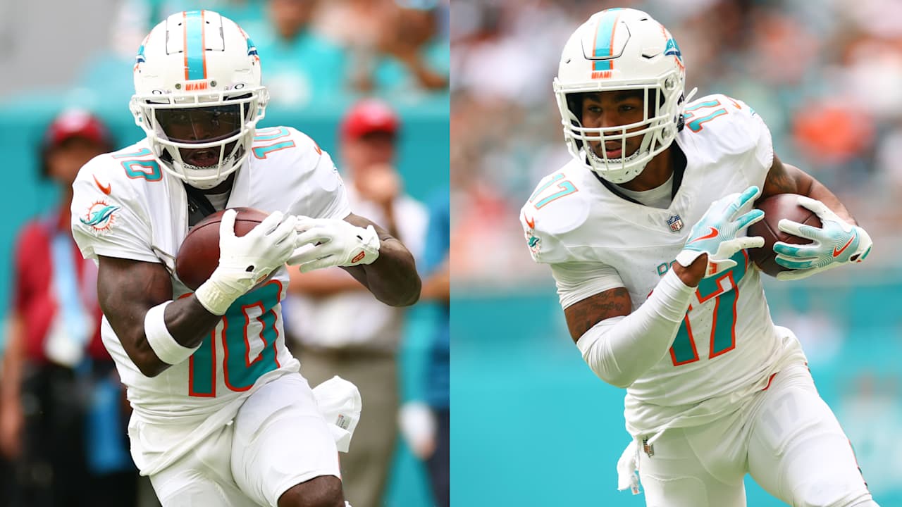 Dolphins WR Tyreek Hill (wrist) expected to play versus Browns, while WR Jaylen Waddle (knee) unlikely to play