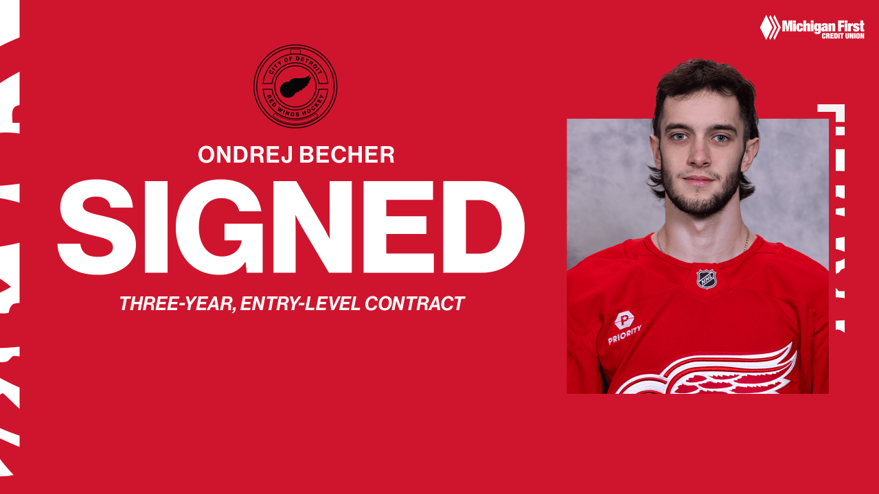 Red Wings sign Ondřej Becher to three-year, entry-level contract