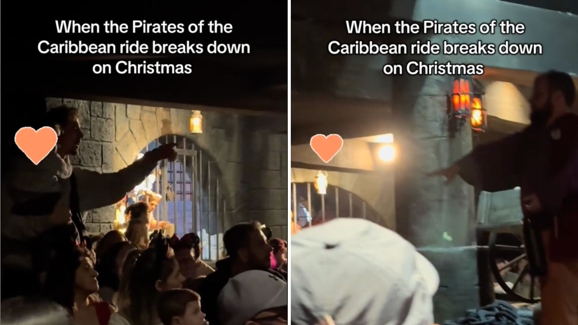 VIDEO: Guest Holding Baby Yells at Cast Member When Pirates of the Caribbean Breaks Down on Christmas