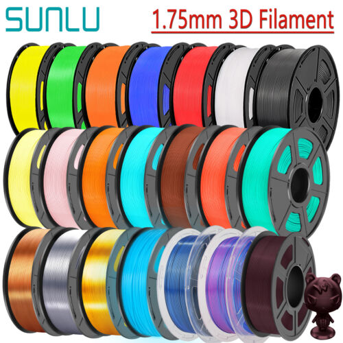 (BUY 3 GET 2 FREE,Add 5) SUNLU PLA+2.0/PLA/SILK/ABS/PETG 3D Filament 1KG 1.75mm