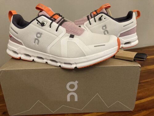 New On Cloud Cloud Sky Running Shoes Youth 6 Six Kids Undyed White Mauve In Box