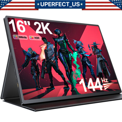 UPERFECT 2K 144Hz Portable Gaming Monitor 16.0″ 2560*1600 Portable Monitor Used