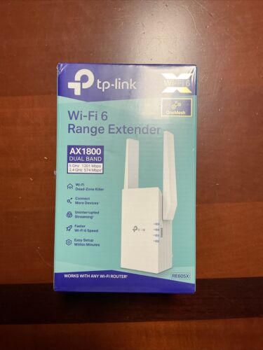 TP-Link RE605X AX1800 Wi-Fi 6 Range Extender – White