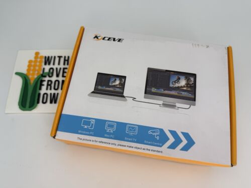 KCEVE 2×2 DUAL DP/HDMI USB3.0 KVM SWITCH New / Open Box