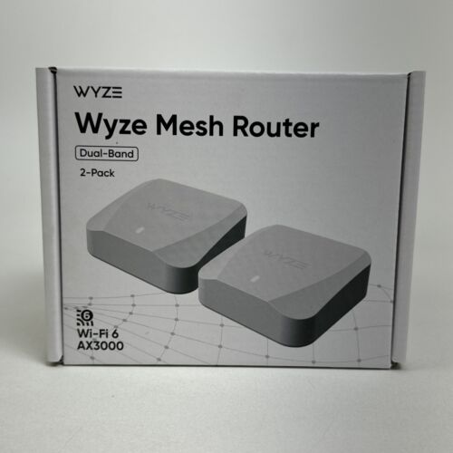 Wyze 2-PACK AX3000 Dual-Band Wi-Fi 6 Mesh Router System Covers 3000 Sq. Ft NEW