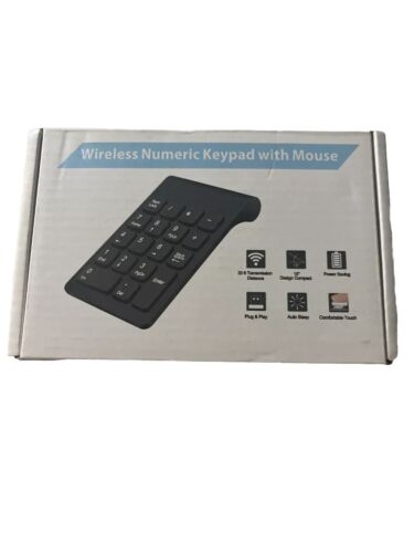 Wireless Numeric Keypad Cordless Number Keyboard Pad 18 Keys 2.4G New