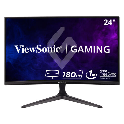 ViewSonic 1080p 1ms 180Hz Curved Gaming Monito VX2418C 24″ FreeSync Premium