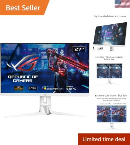 ROG Strix 27” QHD Gaming Monitor – 170Hz Fast IPS, G-SYNC, Eye Care