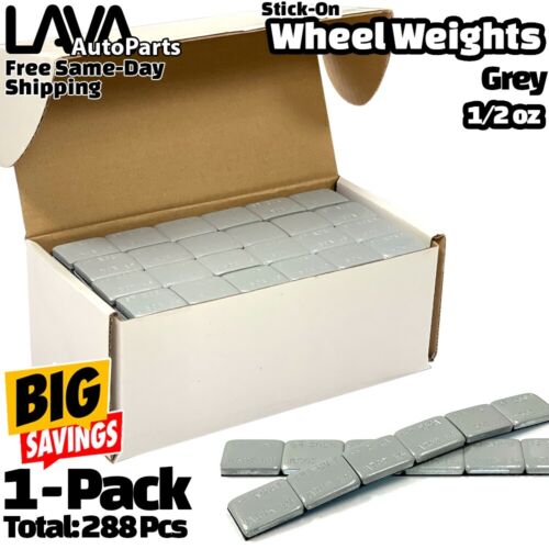 1 Box 1/2 oz Grey Wheel Weights Stick-on Adhesive Tape Total 288 Pcs Lead-Free