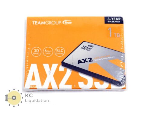 Teamgroup AX2 1TB 3D NAND TLC 2.5″ SSD Solid State Drive 6Gb/s SATA – Sealed