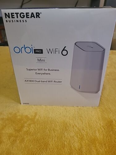 NETGEAR SXR30 Orbi Pro Wi-Fi 6 Mini AX1800 Dual-Band Wi-Fi Router 2.4GHz/5GHz