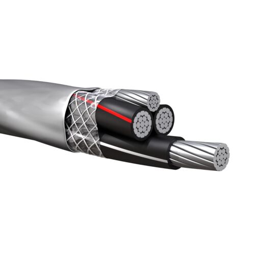 1-1-1-3 Aluminum SER Service Entrance Cable Gray PVC Jacket (115 Amp) 600V