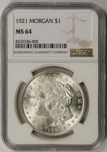 1921 Morgan Dollar $1 MS 64 NGC