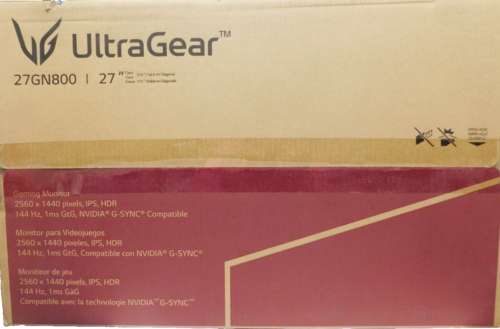 LG UltraGear 27” Gaming Monitor 2560 x 1440 Pixels,IPS,HDR-New In Box