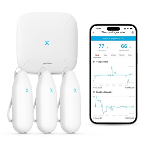 X-Sense Wi-Fi Hygrometer Indoor Humidity, Smart Hygrometer Thermometer with R…