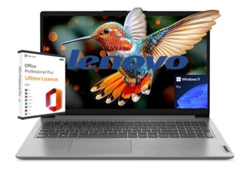 Lenovo IdeaPad 1i 15.6in Student Laptop,Intel Celeron N4500,Lifetime Office,W11P