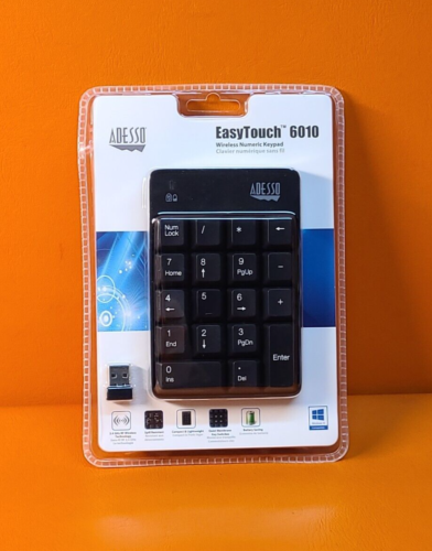 Adesso EasyTouch WKB-6010UB Wireless Spill Resistant 18-Key Numeric Keypad *NEW*