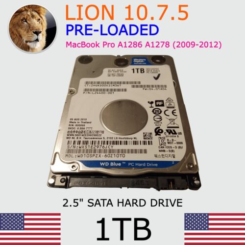 MacBook Pro Hard Drive 10.7 | 1TB HDD 2.5 2010 2011 2009 A1278 A1286 13″ 15″