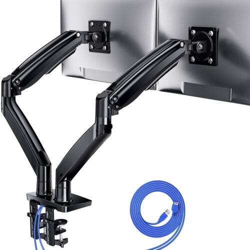 ErGear Dual Monitor Desk Mount up to 35 inches Screens,Max 26.4lbs Capacity Each