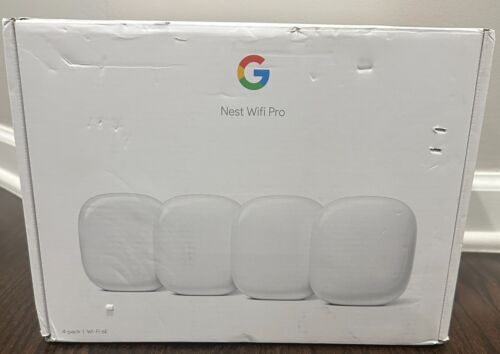 Google Nest Wi-Fi Pro 6E 5400Mbps 2-Port Wireless Router – Snow (GA03030-US)