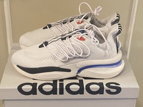 NEW IN BOX  Mens 11 Adidas AlphaBoost V1 HP2757 White Blue Red