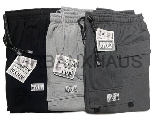 PRO CLUB MEN’S FLEECE CARGO SWEATPANTS HEAVYWEIGHT XS-2XL