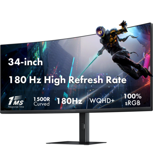 Xiaomi AY65FA-AF2402712-US 34 inch WQHD 2K G34WQi Curved Gaming Monitor, Black