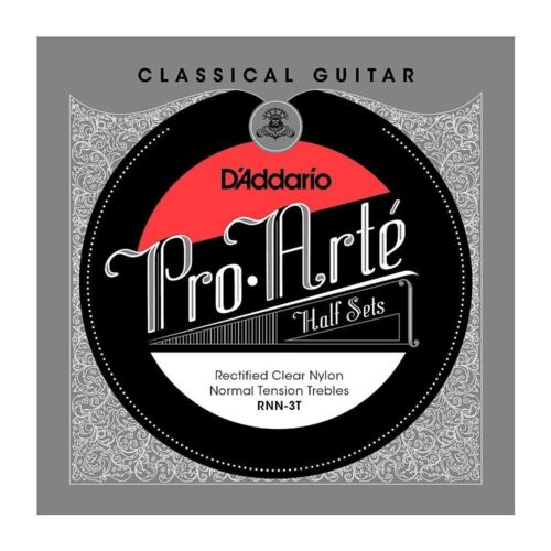 D’Addario RNN-3T Pro-Arte Rectified Clear Nylon Classical Guitar Half Set Treble