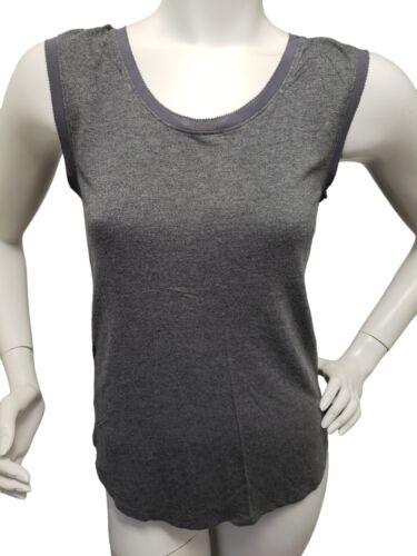 ANN TAYLOR LOFT Women’s Tank Gray Small Sleeveless Scoop Neck