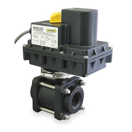 Banjo Ev100fp 1″ Fnpt Polypropylene Electronic Ball Valve 2-Way