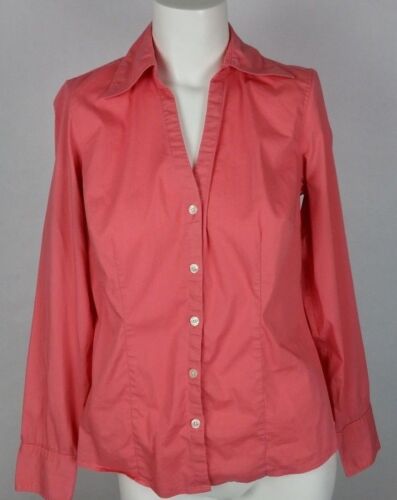 ANN TAYLOR LOFT Women’s Blouse Sz XS Pink Long Sleeve Button Front